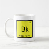 Bk - Bee's Knees Chemie Element Symbool Bee Tee Koffiemok (Links)