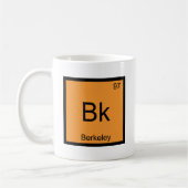 Bk - Berkeley Scheikunde Elementsymbool Californië Koffiemok (Links)