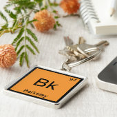 Bk - Berkeley Scheikunde Elementsymbool Californië Sleutelhanger (Zijkant)
