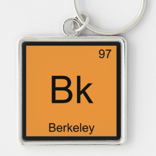 Bk - Berkeley Scheikunde Elementsymbool Californië Sleutelhanger