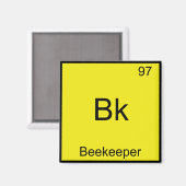 Bk - Bijenhouder Funny Chemistry Element Symbol T- Magneet (Voorkant / Achterkant)