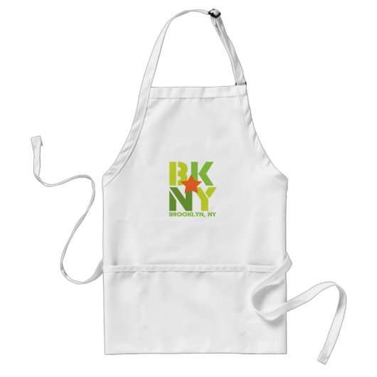 BK Brooklyn Green Apron Standaard Schort (Voorkant)