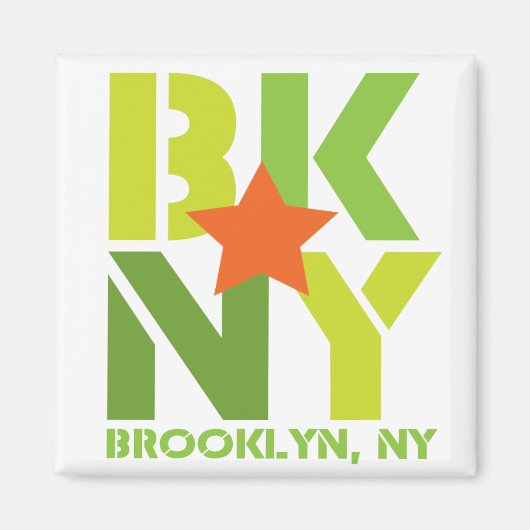 BK Brooklyn Green Magnet (Voorkant)