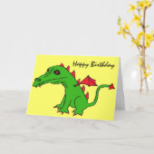 BK - Grappige draak verjaardagskaart Kaart (Gele Bloem)