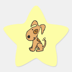 BK- Happy Dog Star-stickers Ster Sticker