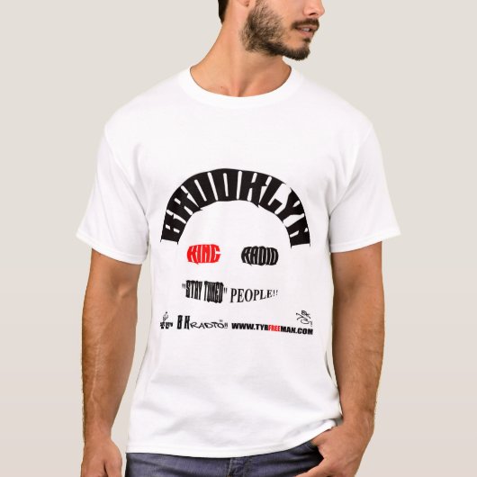 BK RADIO "BLIJF OP DE HOOGTE" T SHIRT DOOR TYR GRA (Voorkant)