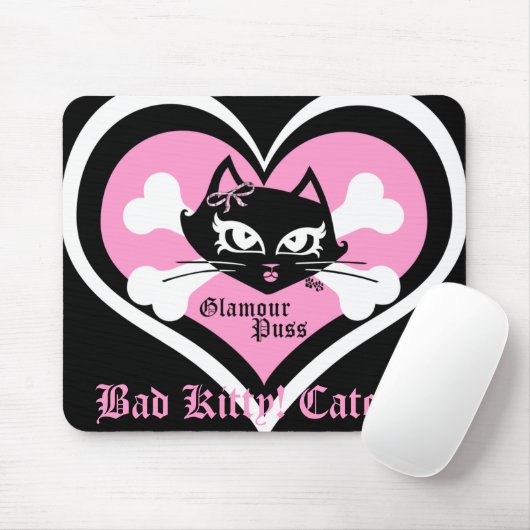 BKC Glamor Puss MeesePad Muismat (Met muis)