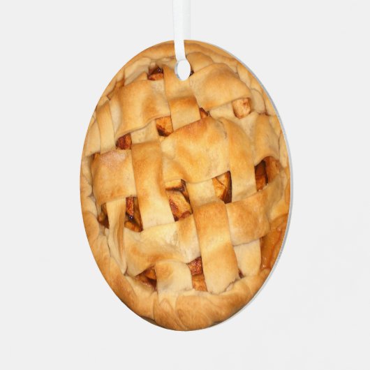 Bked Apple Pie Metalen Ornament (Voorkant links)