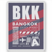 BKK Bangkok luchthaven Sticker (Voorkant)