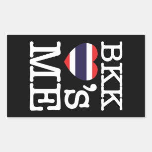 BKK LOVE'S ME RECHTHOEKIGE STICKER