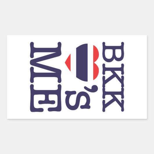 BKK LOVE'S ME RECHTHOEKIGE STICKER (Voorkant)
