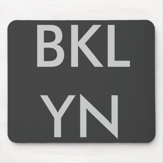 BKLYN Mousepad Black/Greysilver Muismat (Voorkant)