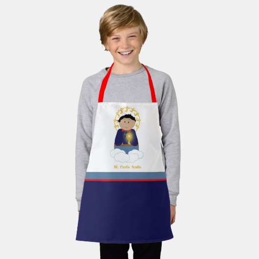 Bl. Carlo Acutis Apron Schort (Gedragen)