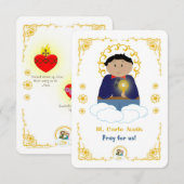 Bl. Carlo Acutis Heilige Kaart (Voorkant / Achterkant)