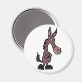 BL- Hardnekkige Mule Cartoon Magnet (Voorkant / Achterkant)