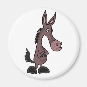 BL- Hardnekkige Mule Cartoon Magnet