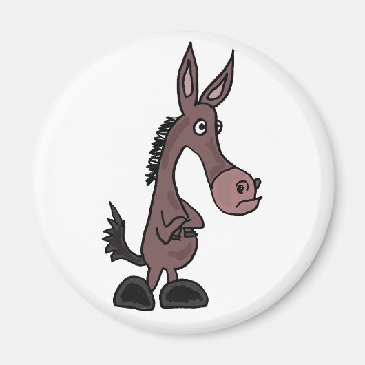 BL- Hardnekkige Mule Cartoon Magnet (Voorkant)