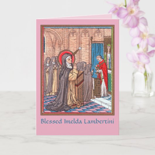 Bl. Het wonder van Imelda Lambertini (VVP 010) Kaart (Orchidee)