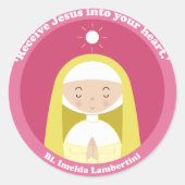 Bl. Imelda Lambertini Ronde Sticker (Voorkant)