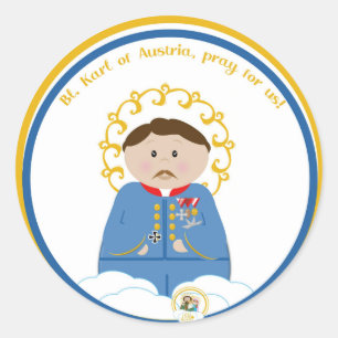 Bl. Karl van Oostenrijk Ronde Sticker