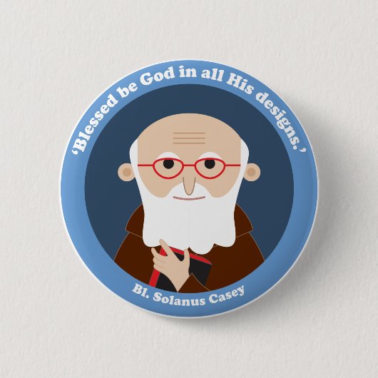 Bl. Solanus Casey Ronde Button 5,7 Cm (Voorkant)