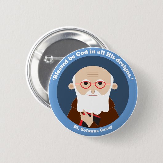 Bl. Solanus Casey Ronde Button 5,7 Cm (Voorkant /achterkant)