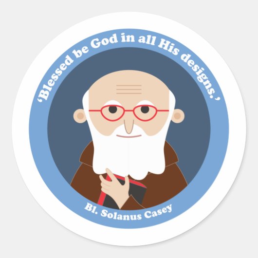 Bl. Solanus Casey Ronde Sticker (Voorkant)