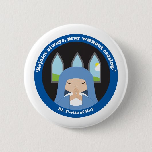 Bl. Yvette van Huy Ronde Button 5,7 Cm (Voorkant)