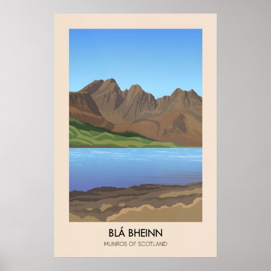 Bla Bheinn Munros van Schotland Reisposter Poster (Voorkant)