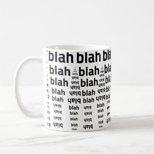 Bla Bla Bla mok Grappige minimalistische koffiek