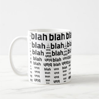 Bla Bla Bla mok | Grappige minimalistische koffiek