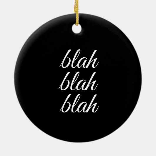 bla blah blah - keramisch ornament (Achterkant)