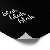 bla blah blah - poster (Hoek)