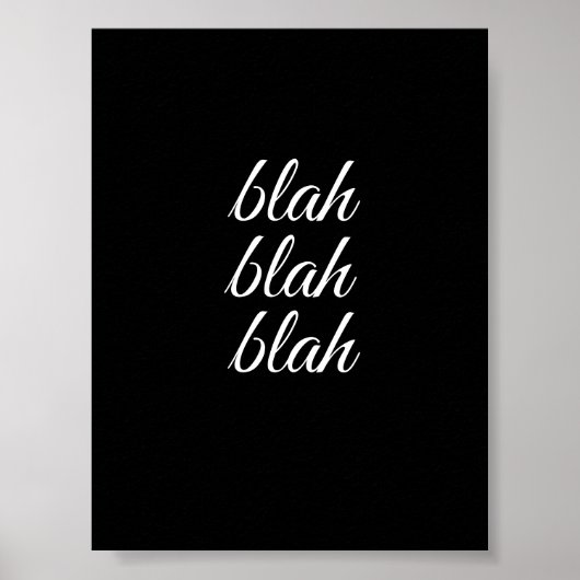 bla blah blah - poster (Voorkant)