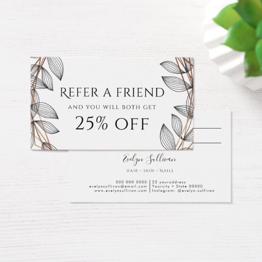 blaadgeometrische lijst verwijzingskaart visitekaartje (Bureau)