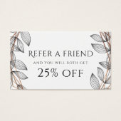 blaadgeometrische lijst verwijzingskaart visitekaartje (Voorkant)