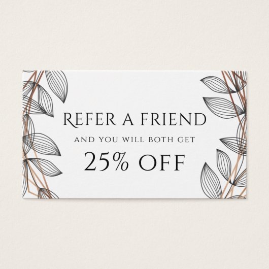 blaadgeometrische lijst verwijzingskaart visitekaartje (Voorkant)