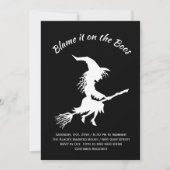 Blaam het op de zwarte & witte halloween party van kaart (Voorkant)