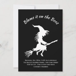 Blaam het op de zwarte & witte halloween party van kaart