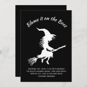 Blaam het op de zwarte & witte halloween party van kaart (Voorkant / Achterkant)