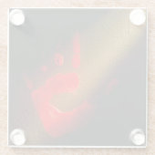 Blaarhanddruk Glazen Onderzetter (Achterkant)