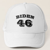 Blaas 46 witte gebogen zwarte letters wit trucker pet (Voorkant)