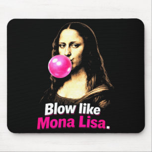 Blaas als mona lisa – grappige kunst meme voor hum muismat