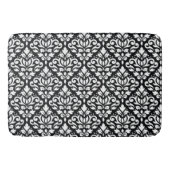 Blaas Damask Pattern White op Black Badmat (Voorkant)