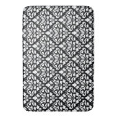 Blaas Damask Pattern White op Black Badmat (Voorkant Verticaal)