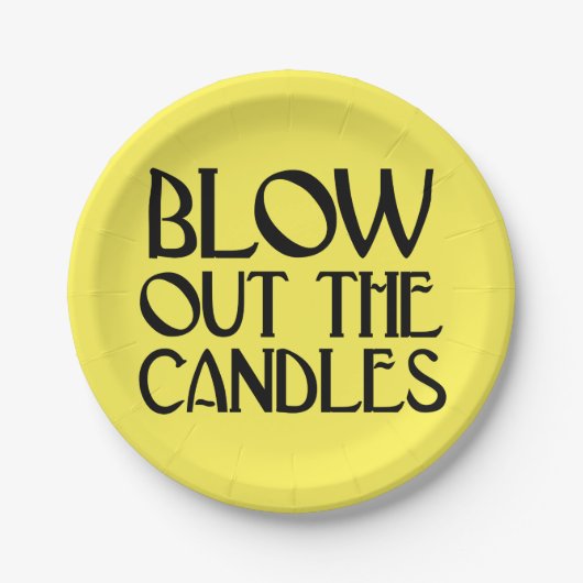 Blaas de kaarsgele kunstdag uit papieren bordje (Voorkant)