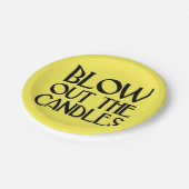 Blaas de kaarsgele kunstdag uit papieren bordje (Gekanteld)