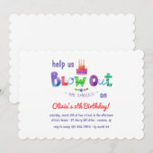 Blaas de uitnodiging voor de kaarsen uit (Voorkant / Achterkant)