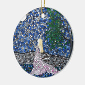 Blaas een kus naar de maan keramisch ornament (Links)