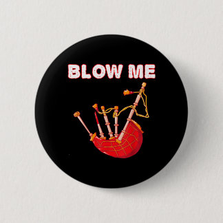 Blaas Grappige Schotse Doedelzak Plaid Sarcastisch Ronde Button 5,7 Cm